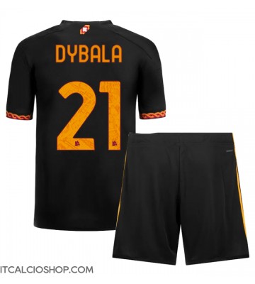 AS Roma Paulo Dybala #21 Terza Maglia Bambino 2023-24 Manica Corta (+ Pantaloni corti)